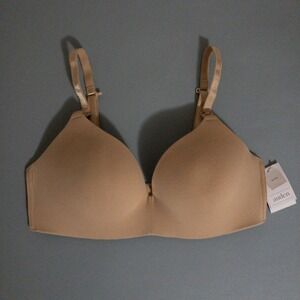 Auden Nursing Bra Women 34D Pearl Tan Smooth Lightly Lined Wirefree New